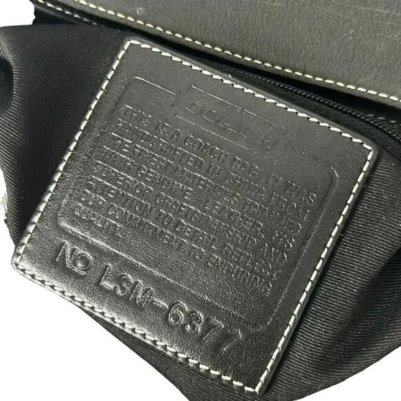 Coach Vintage 2003 North South Black Grey CC Monogram Leather Trim Soho Bag - Picture 8 of 10